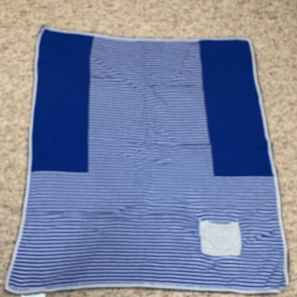 Pottery Barn Kids Blue Striped Blanket